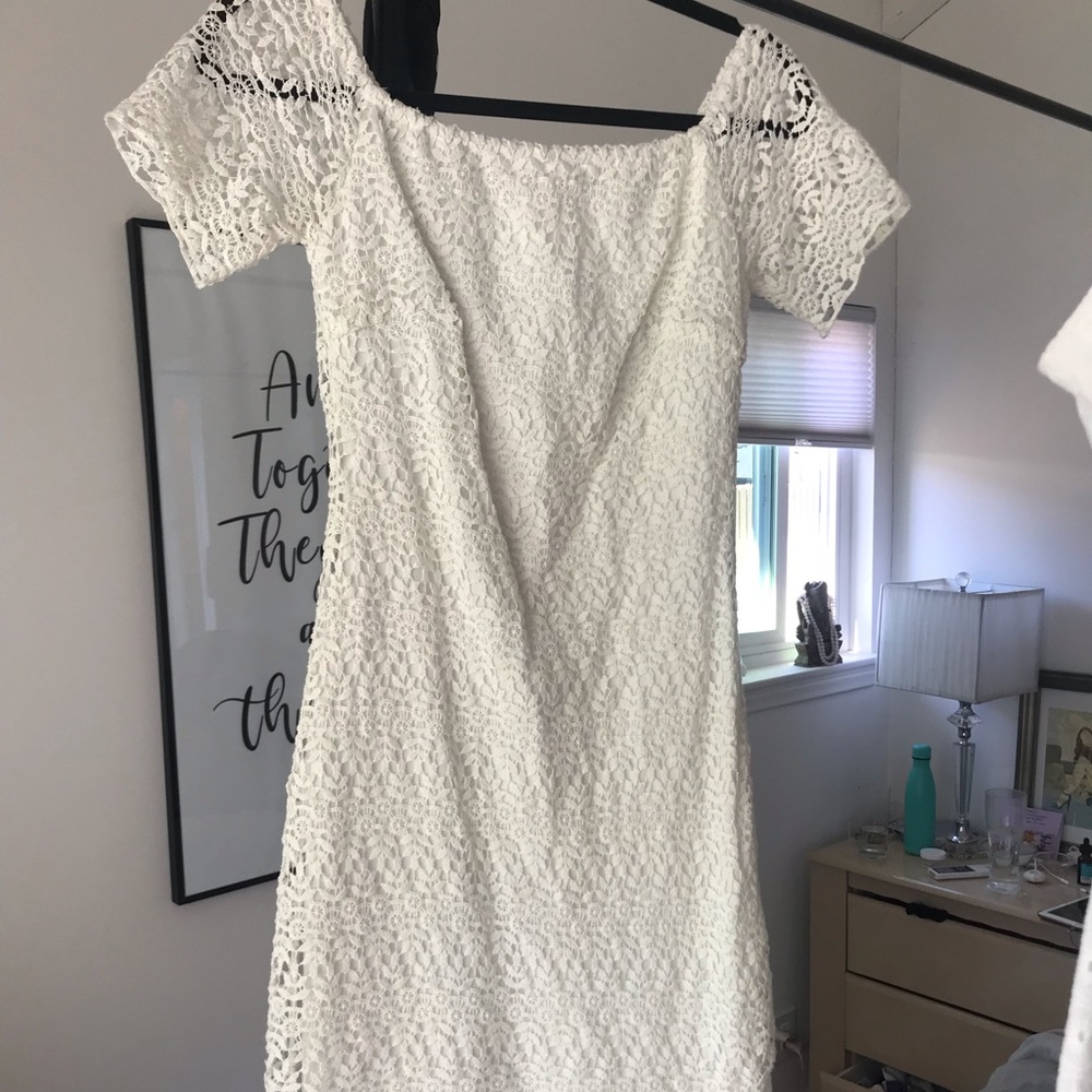 White lace dress